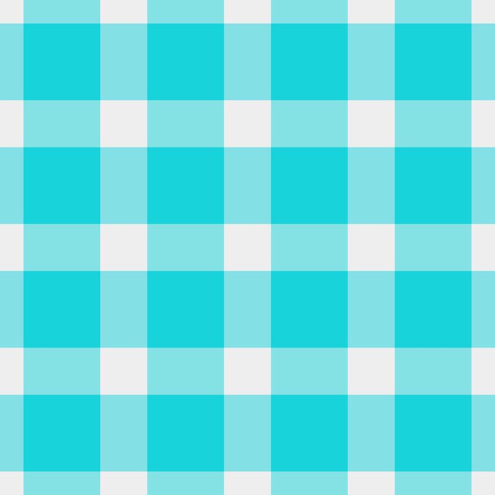 Cute seamless pattern, line textile texture plaid. Table cloth fabric background tartan check in cyan and white colors. vector