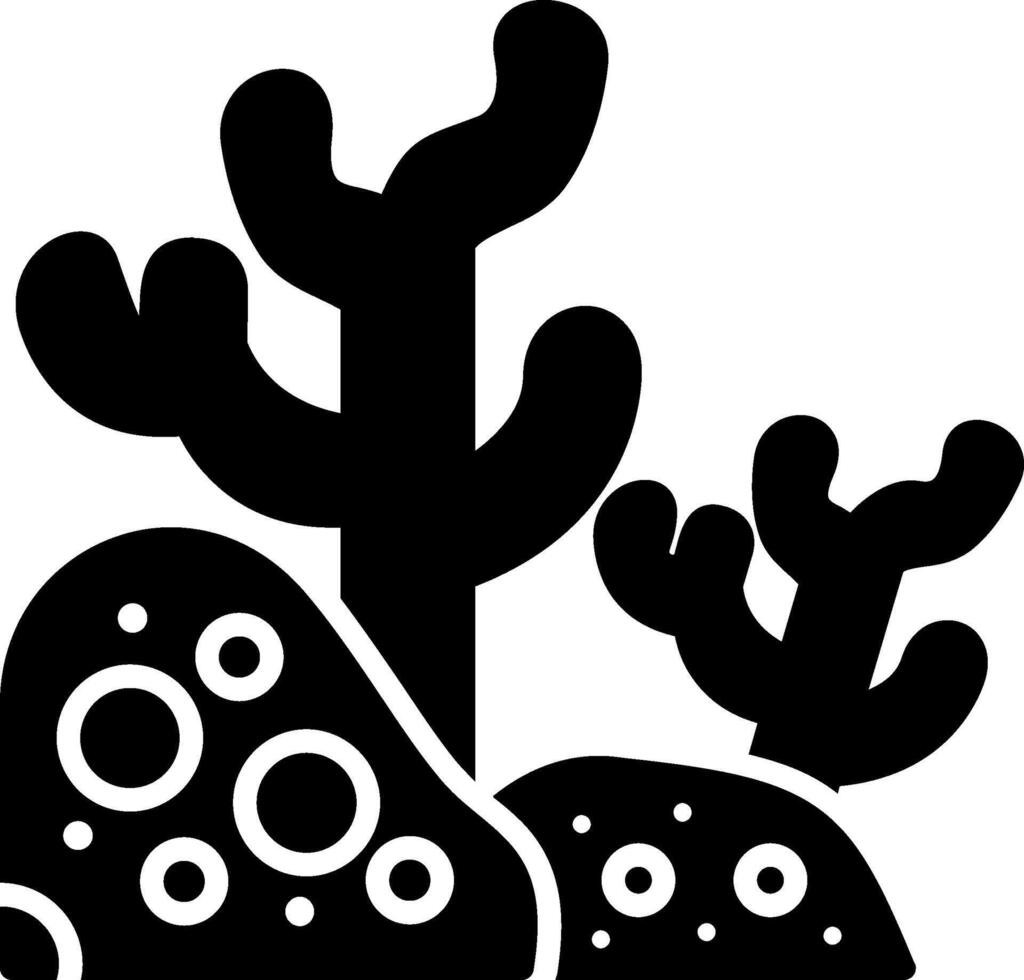 Coral Reef Glyph Icon vector
