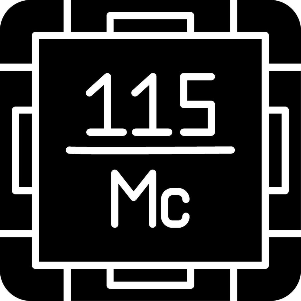Moscovium Glyph Icon vector