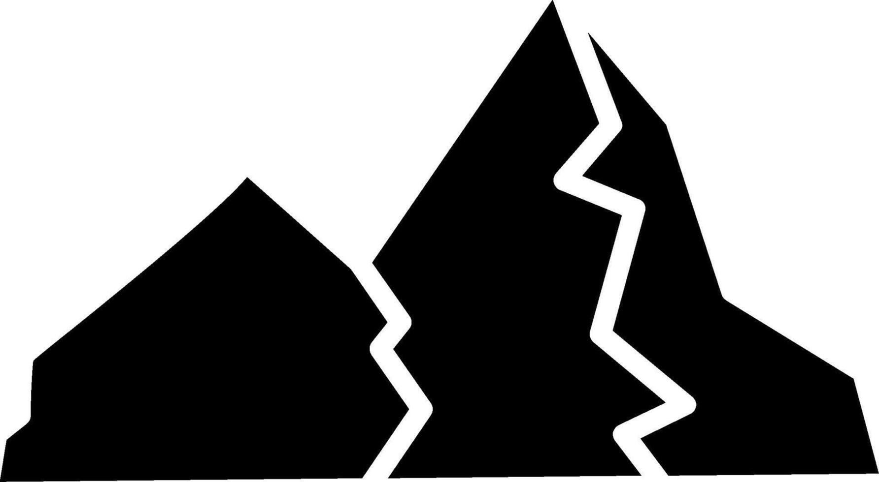 Mountain Glyph Icon vector
