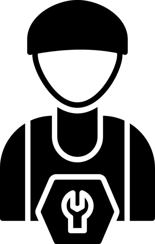 Plumber Glyph Icon vector