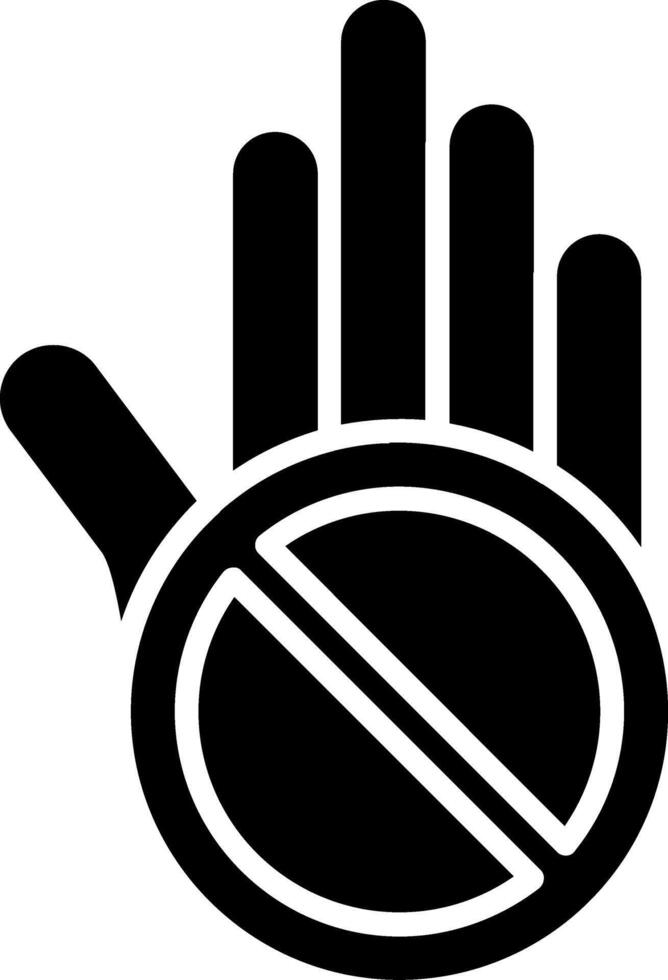 Objection Glyph Icon vector