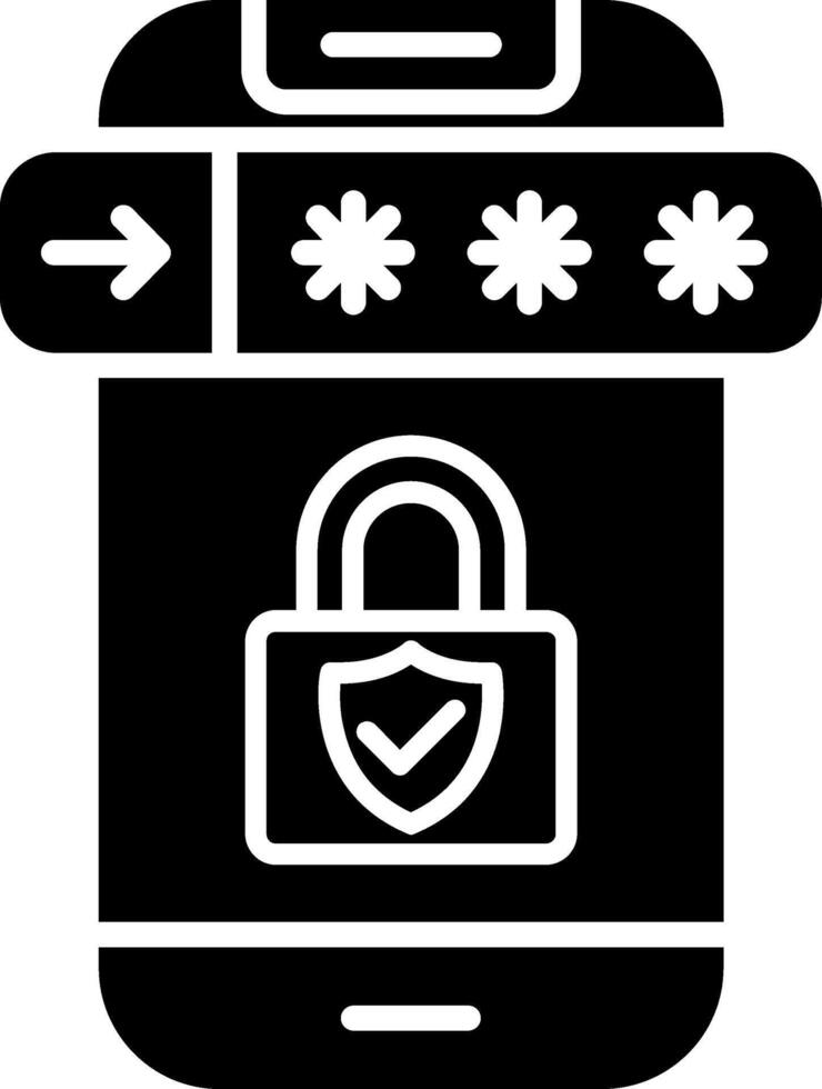 Privacy Glyph Icon vector