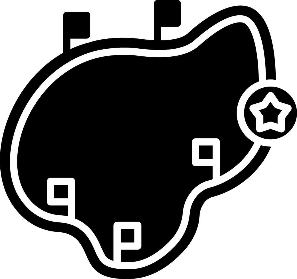 Race Track Glyph Icon vector