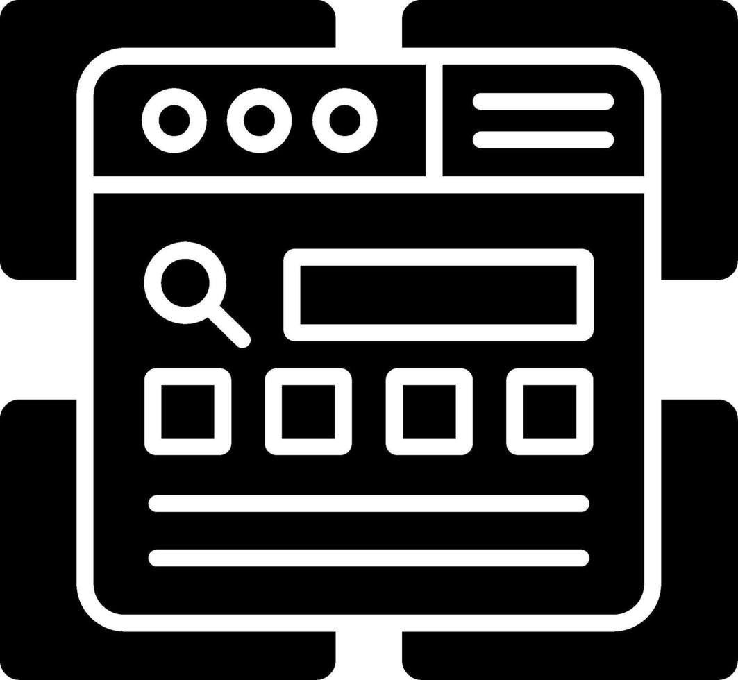 Regression Glyph Icon vector