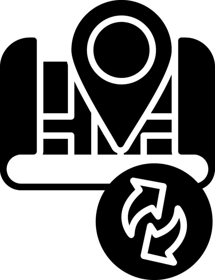 Road Glyph Icon vector