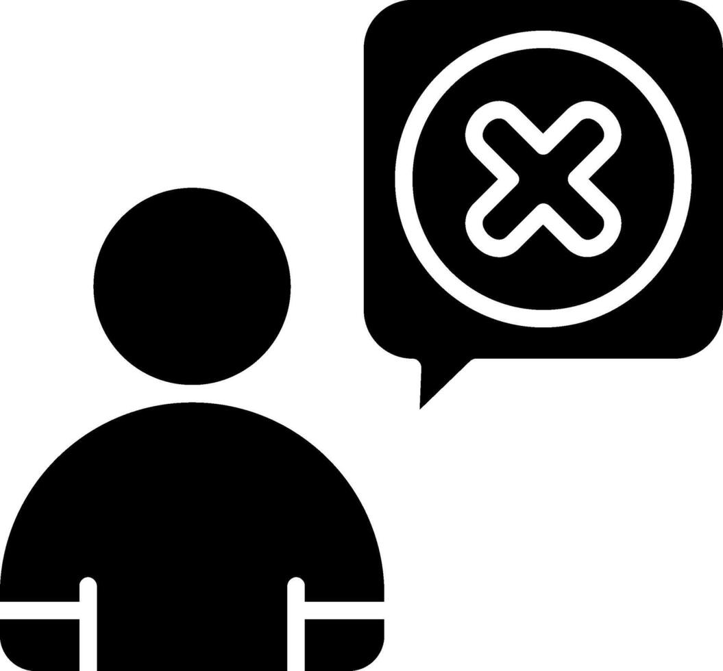Rejected Glyph Icon vector