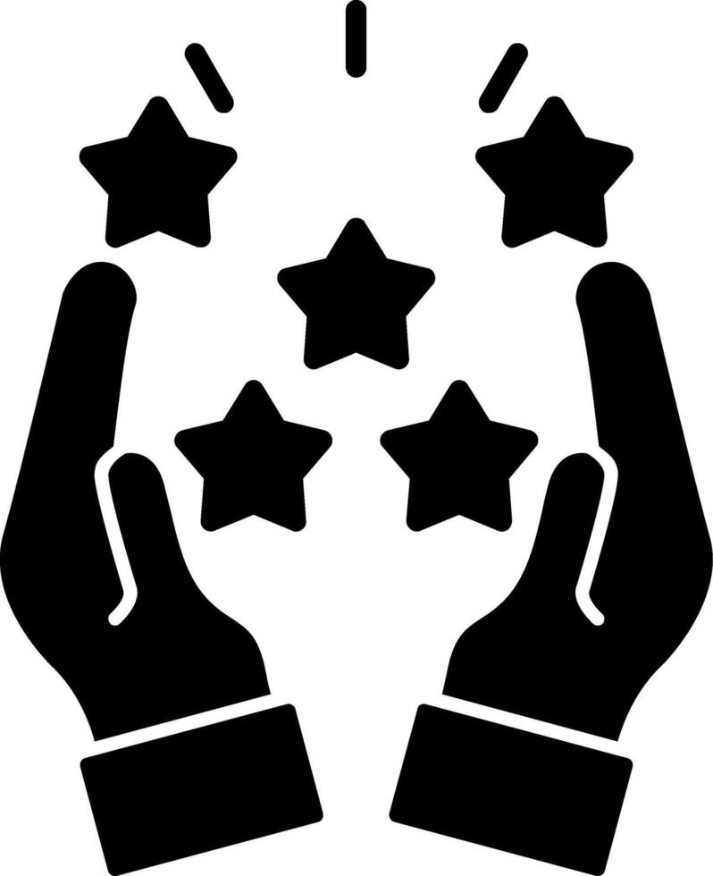 Star Glyph Icon vector