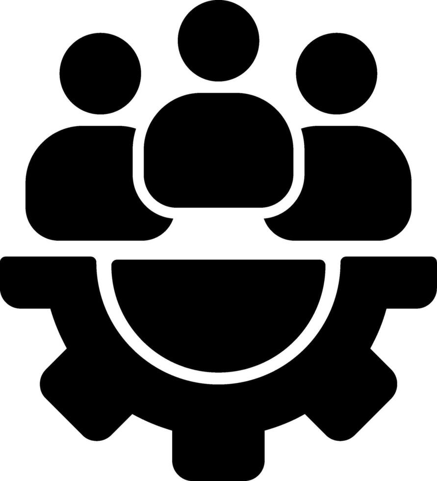 Team Management Glyph Icon vector