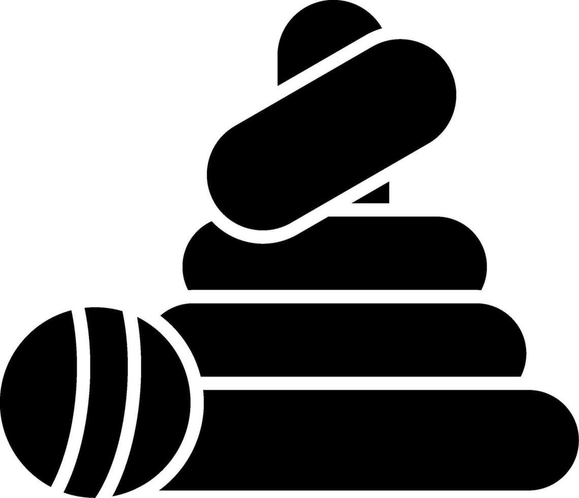 Stacking Rings Glyph Icon vector