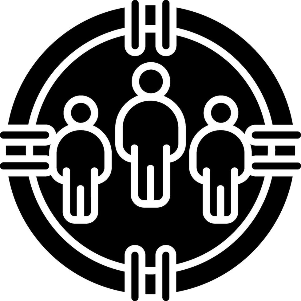 Target Audience Glyph Icon vector