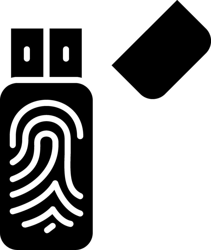 Usb Stick Glyph Icon vector
