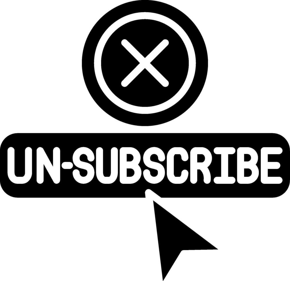 Unsubscribe Glyph Icon vector