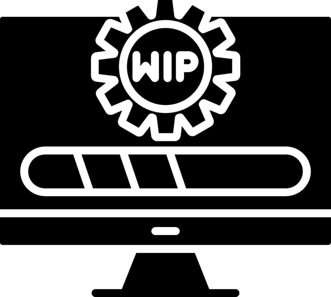 Wip Glyph Icon vector
