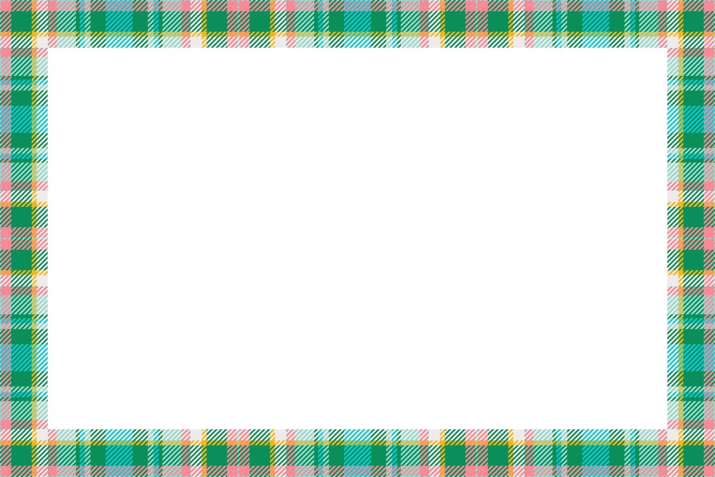 Vintage frame . Scottish border pattern retro style. Tartan plaid ornament. vector
