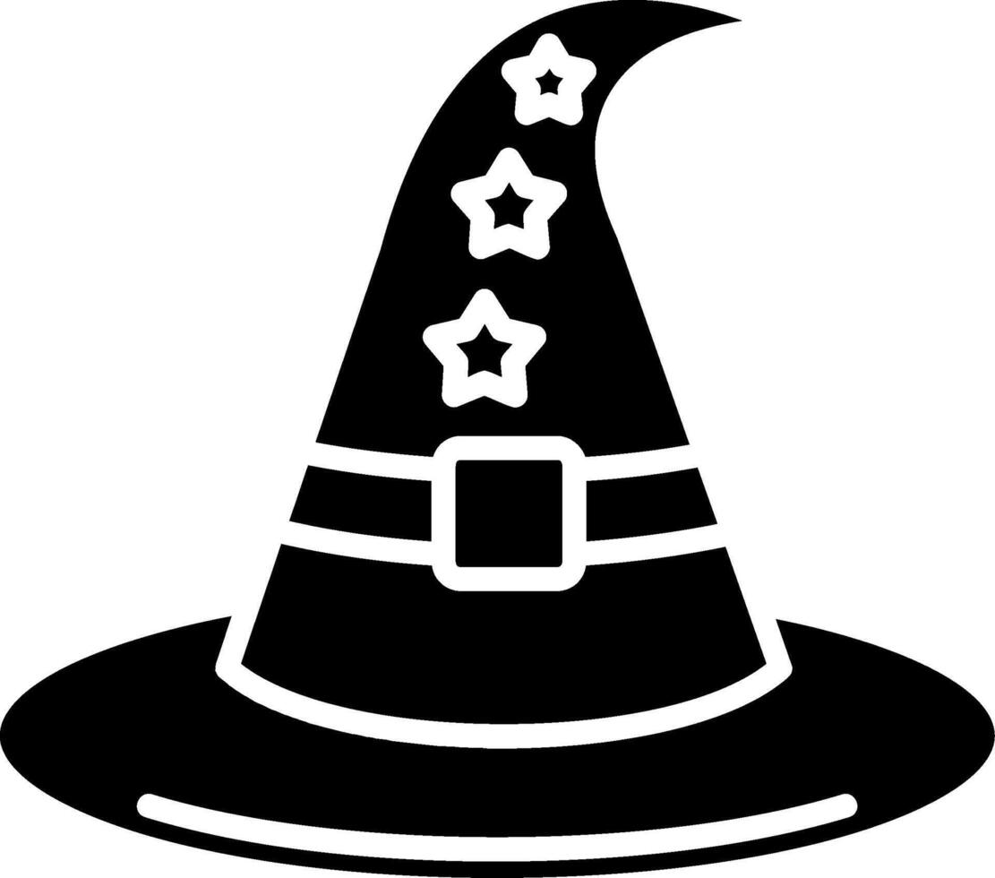 Witch Hat Glyph Icon vector