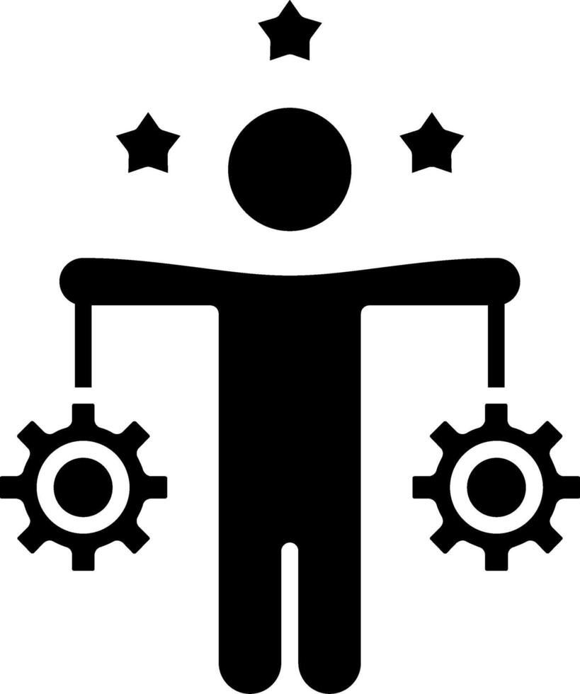 Work Life Balance Glyph Icon vector