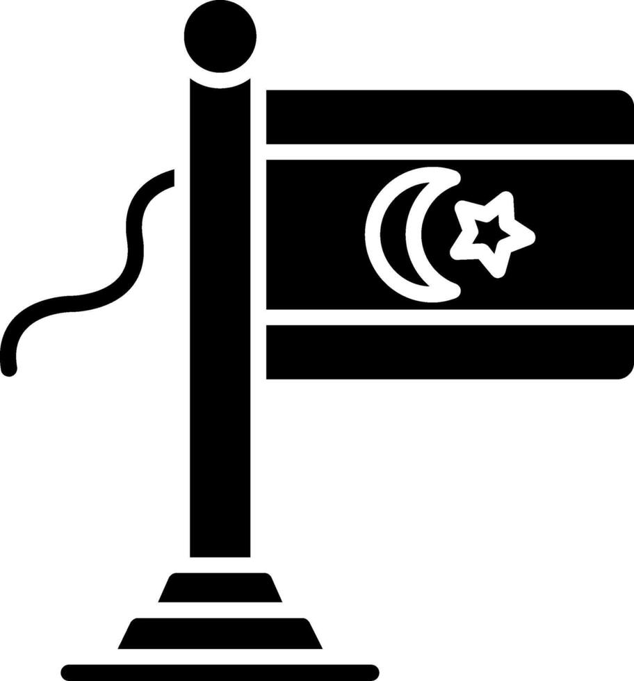 Azerbaijan Flag Glyph Icon vector