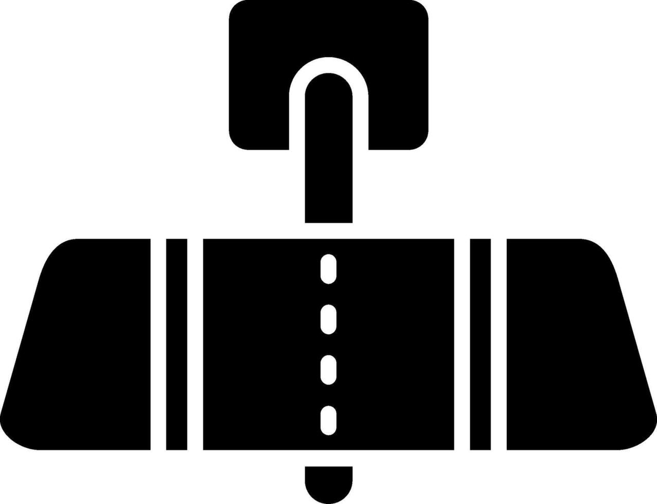 Car Mirror Glyph Icon vector