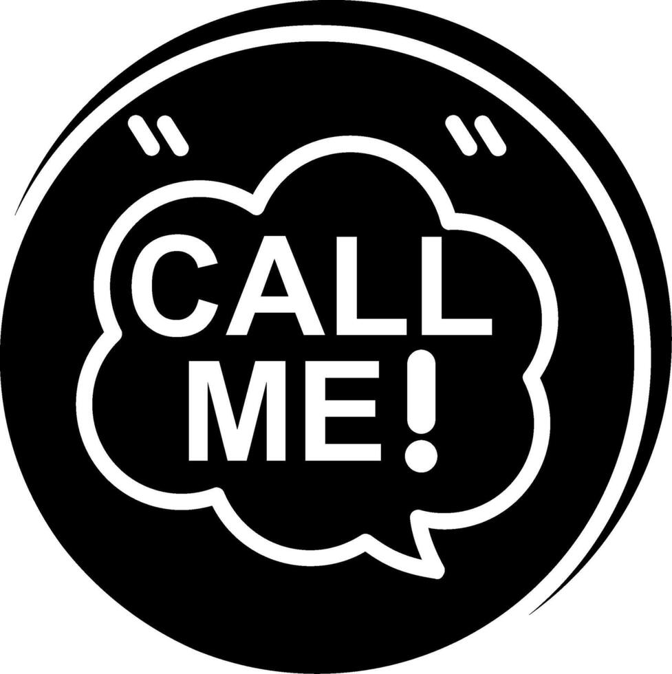 Call Me Glyph Icon vector