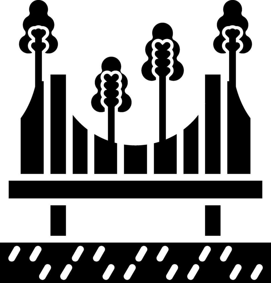 Bridge Glyph Icon vector