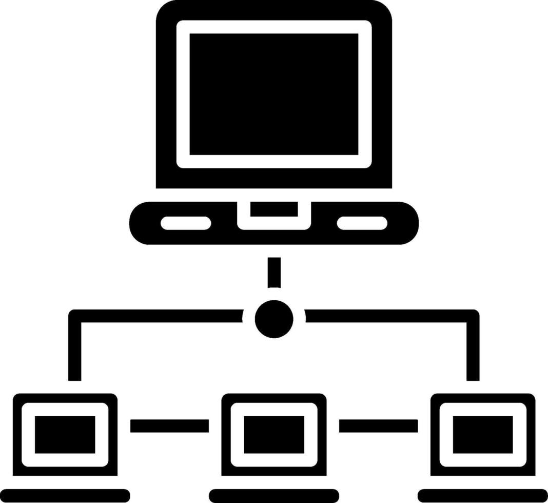 Computer Networking Glyph Icon vector