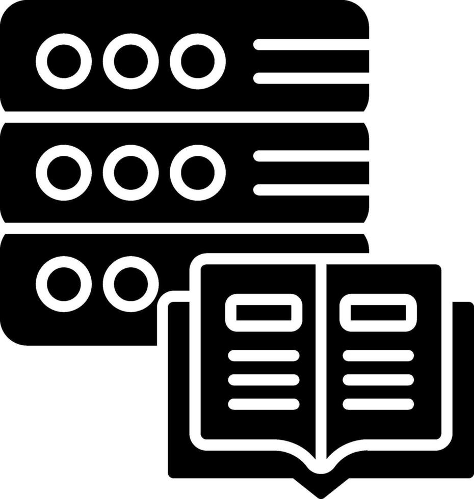 Database Glyph Icon vector