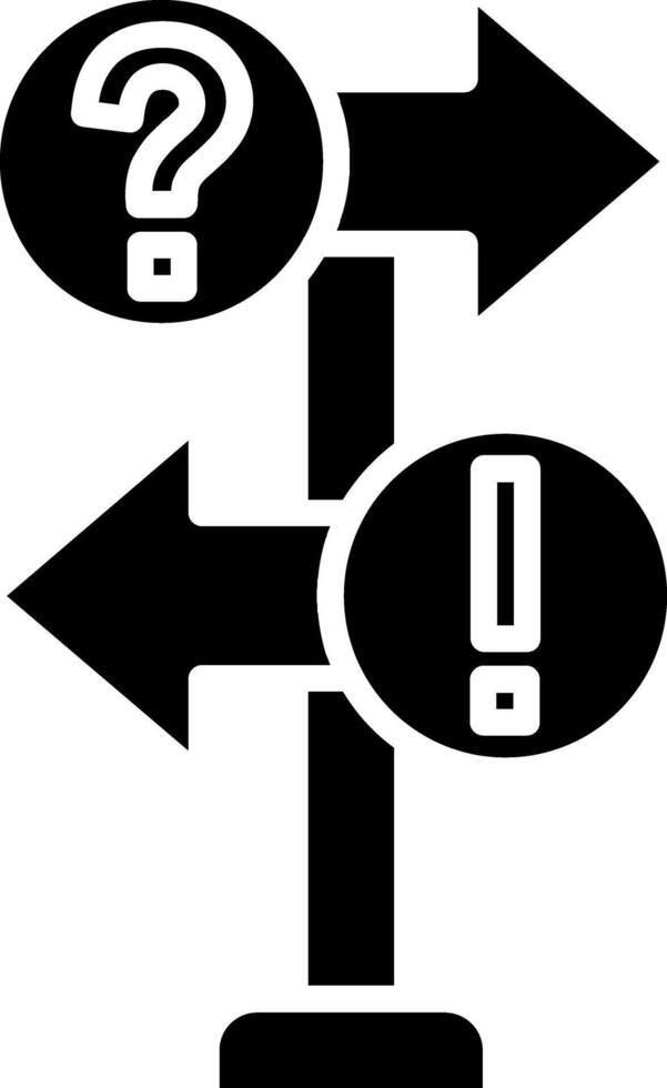 Direction Glyph Icon vector