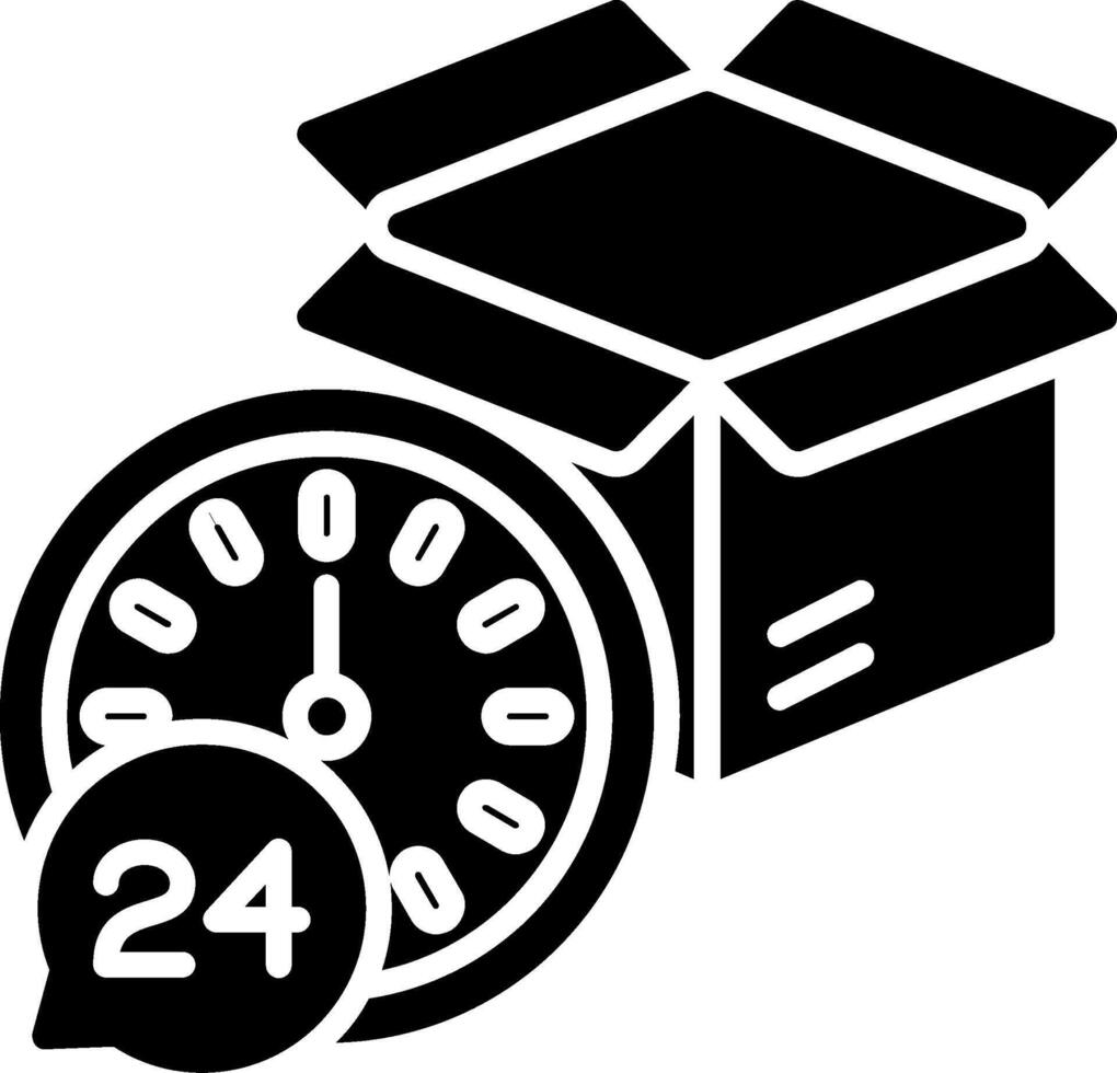 Delivery Time Glyph Icon vector