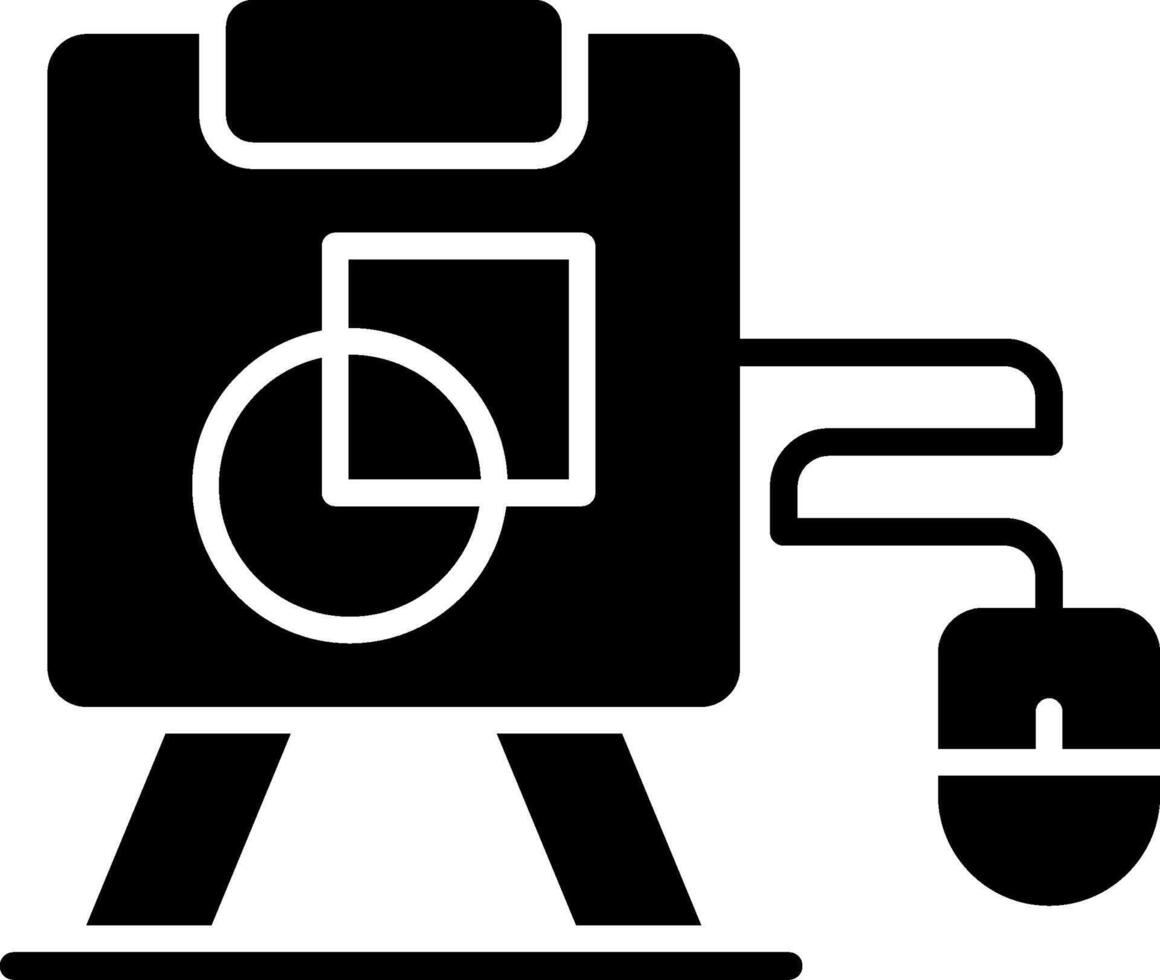 Easel Glyph Icon vector