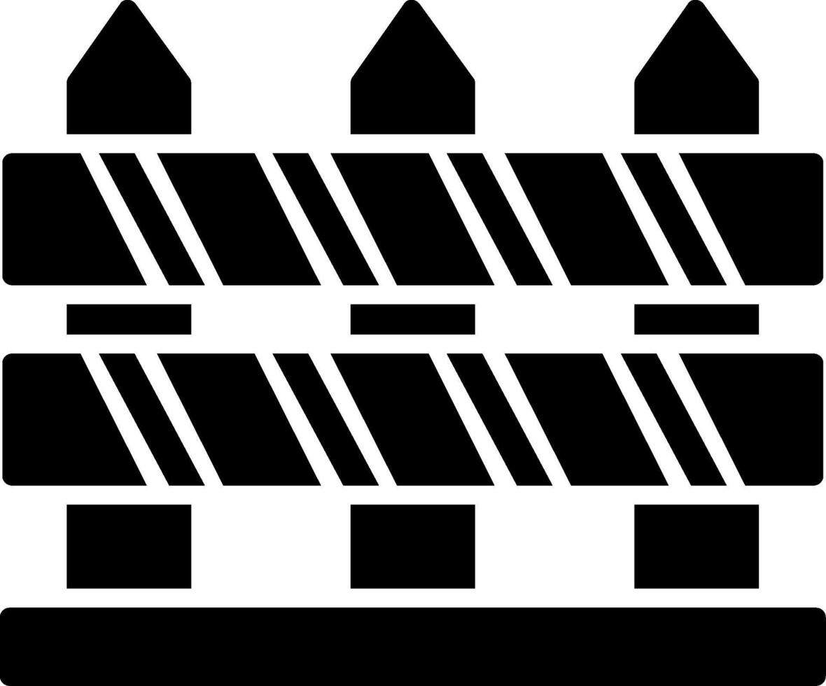 Fence Glyph Icon vector