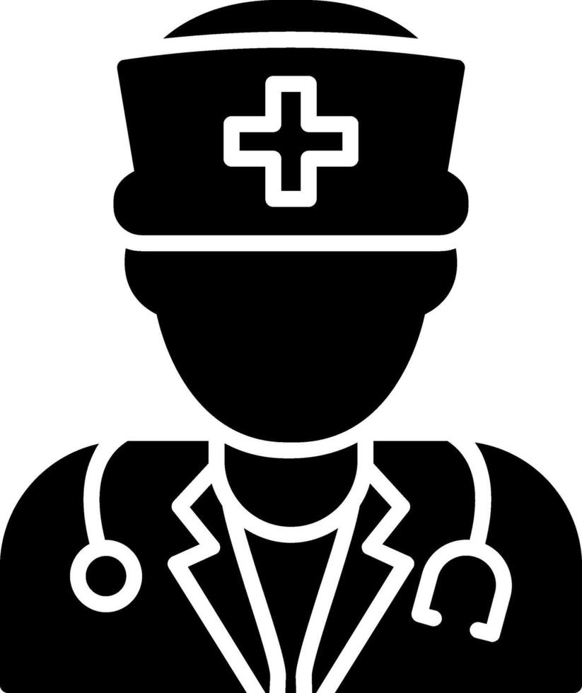 Doctor Glyph Icon vector