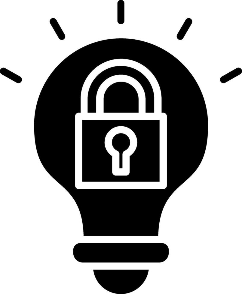 Intellectual Property Glyph Icon vector