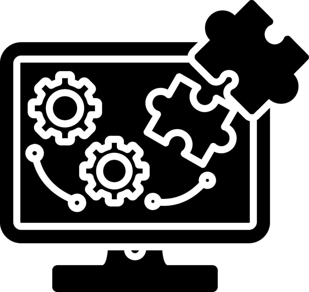 Integration Glyph Icon vector