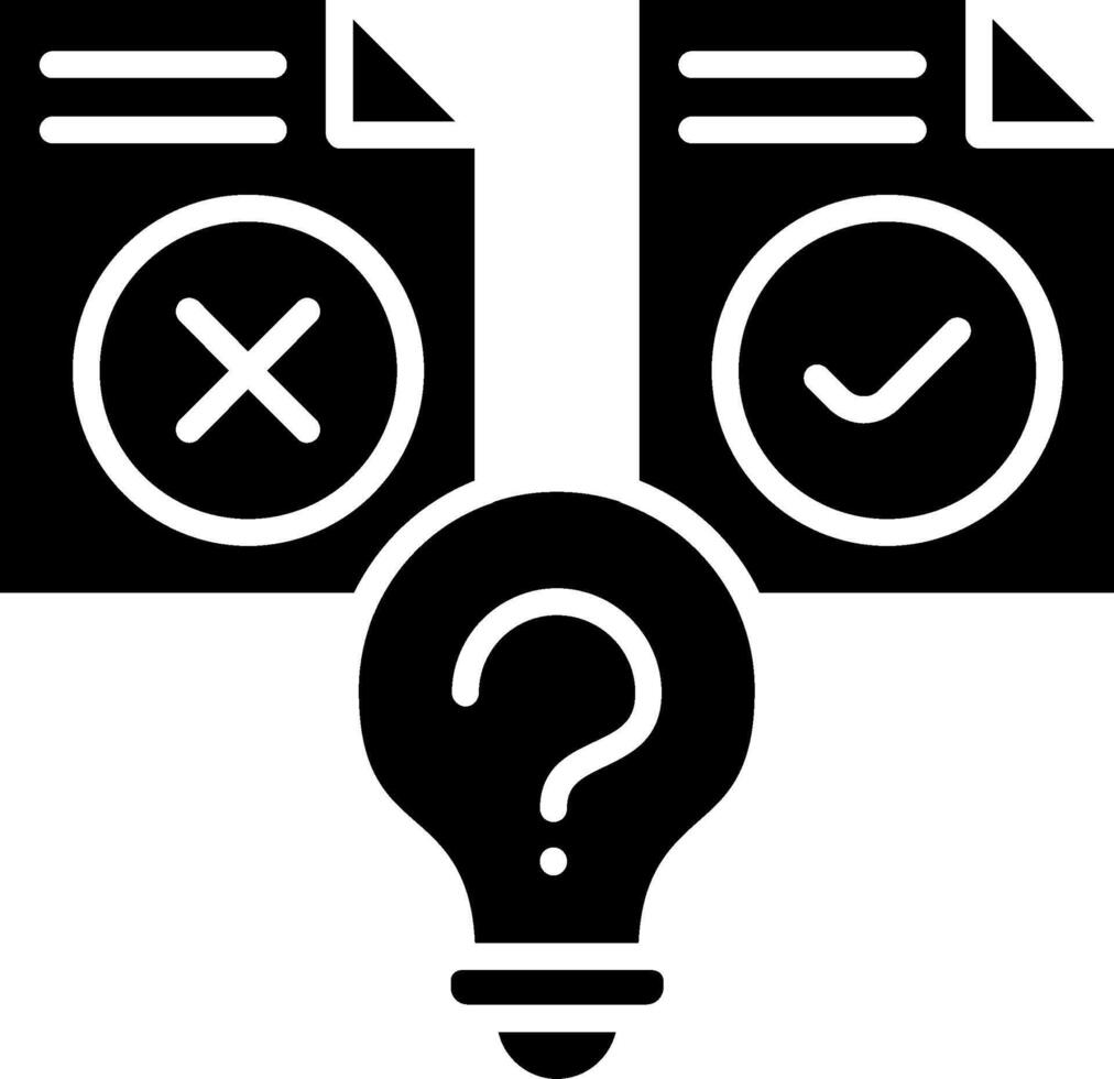 Hypothesis Glyph Icon vector