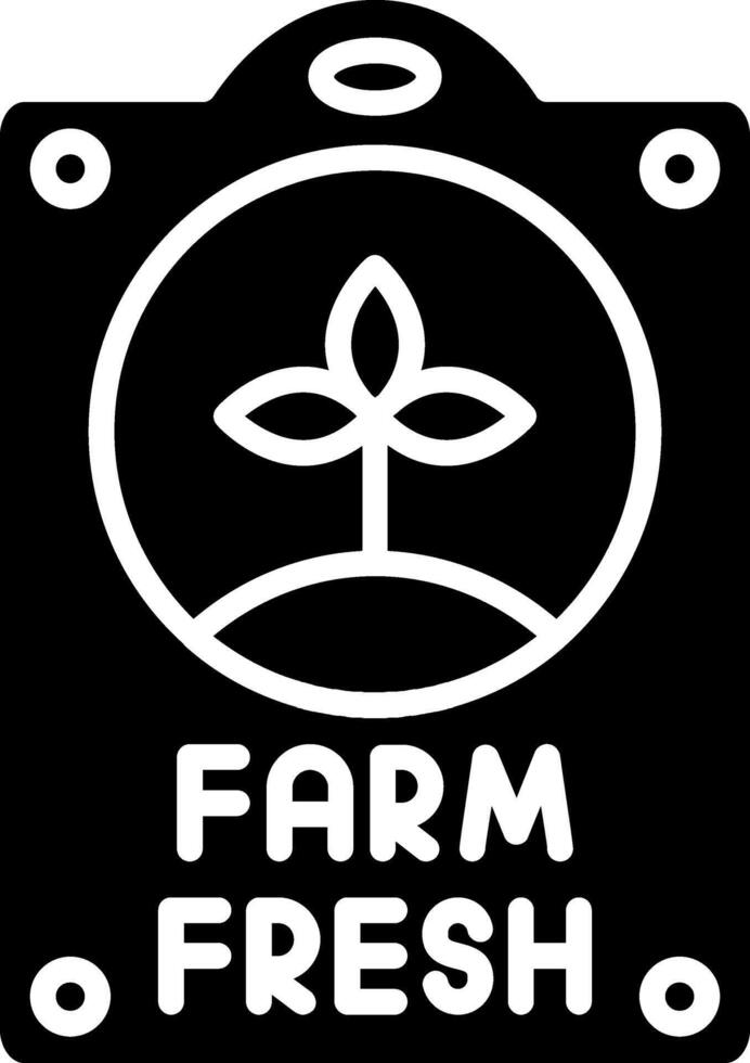 Farm Fresh Glyph Icon vector