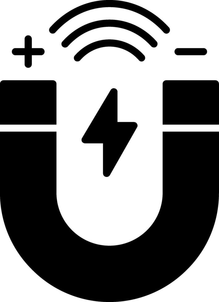 Magnet Glyph Icon vector