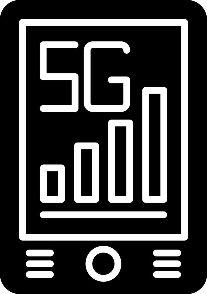 Mobile Data Glyph Icon vector