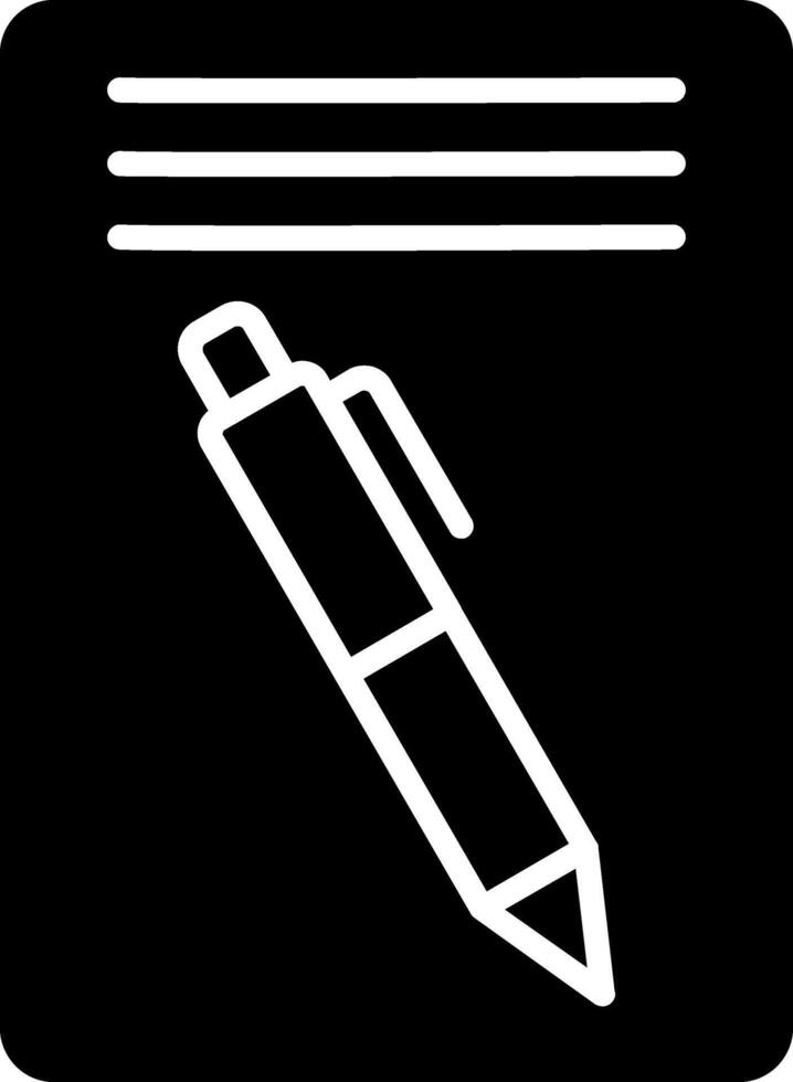 Pen Glyph Icon vector