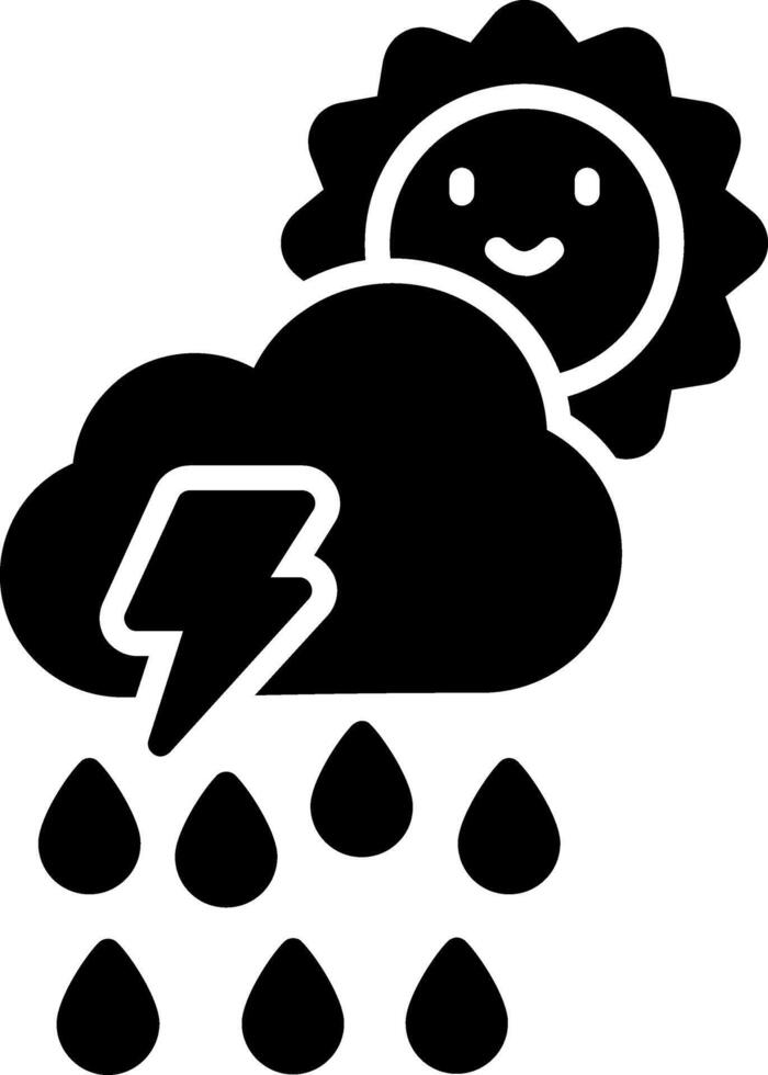 Rain Glyph Icon vector