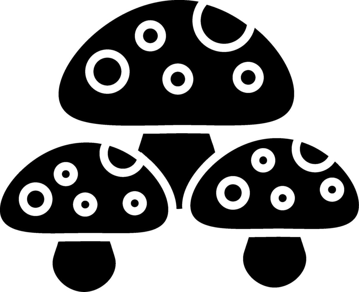 Mushroom Glyph Icon vector