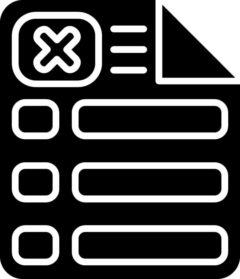 Rejected Glyph Icon vector