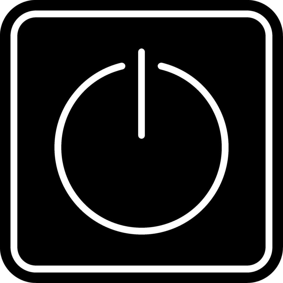 Power On Glyph Icon vector