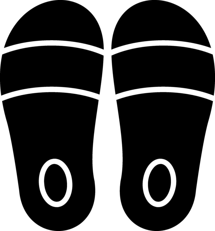 Slippers Glyph Icon vector