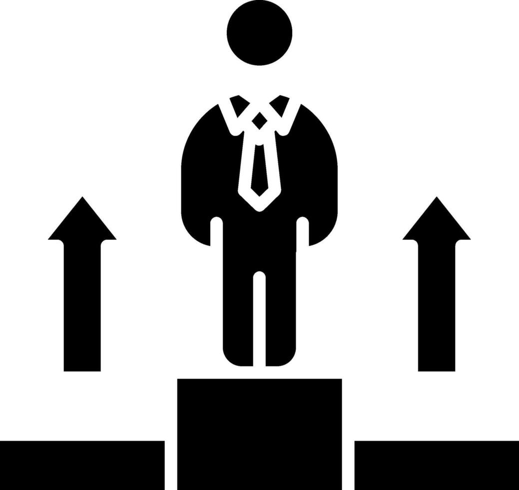 Career Success Glyph Icon vector