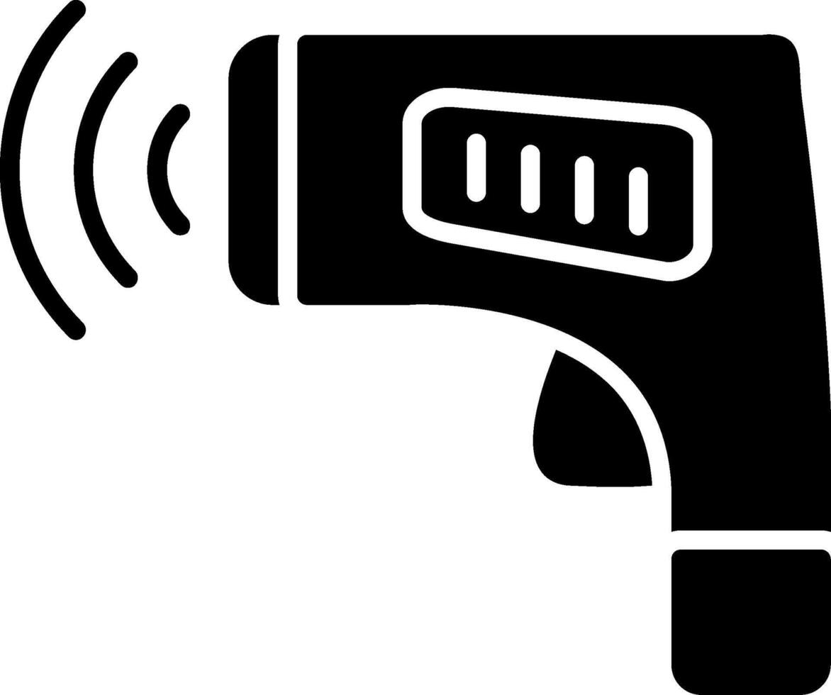 Thermogun Glyph Icon vector