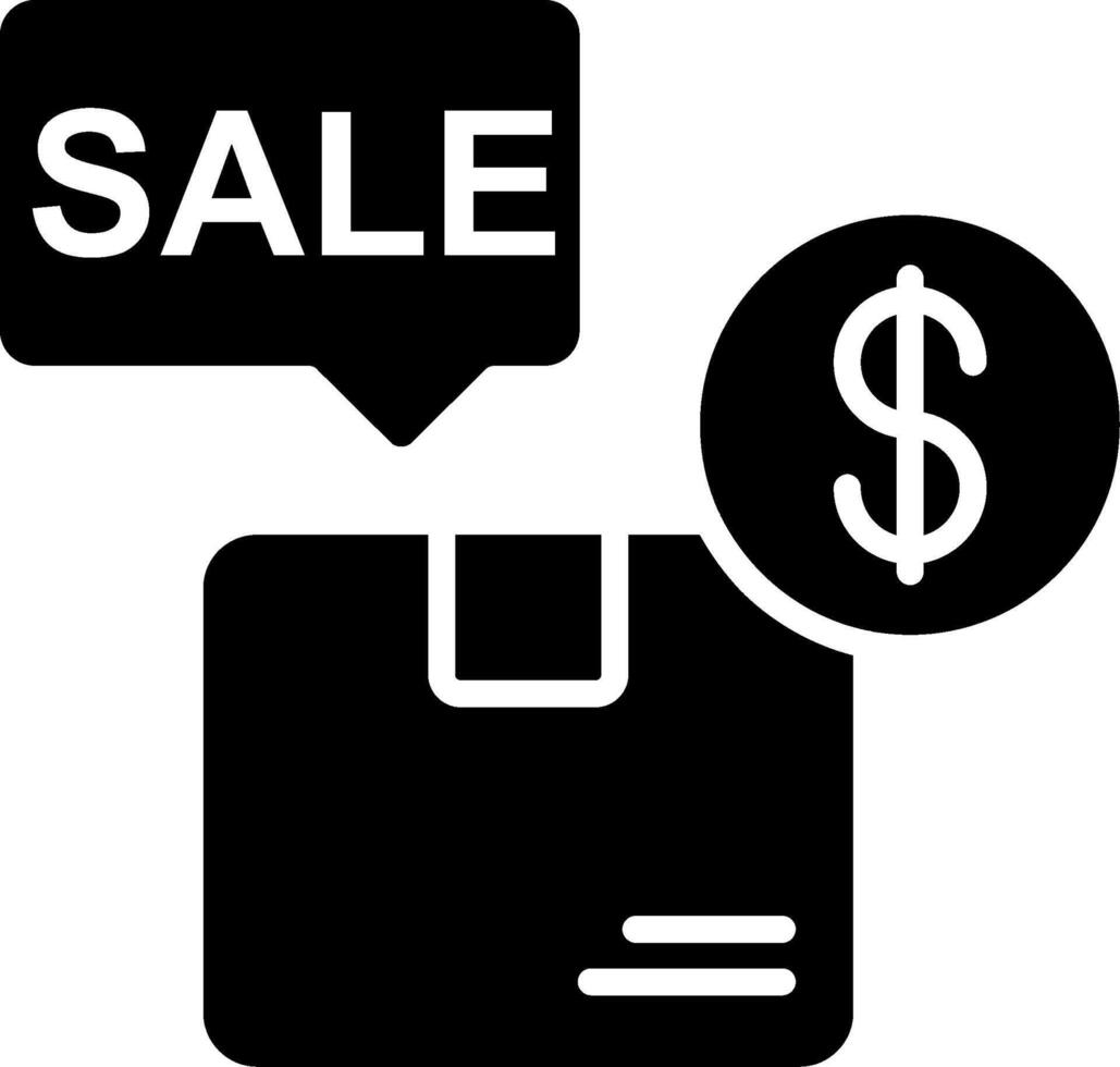 Sales Glyph Icon vector