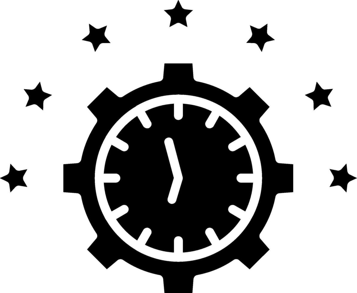 Time Management Glyph Icon vector