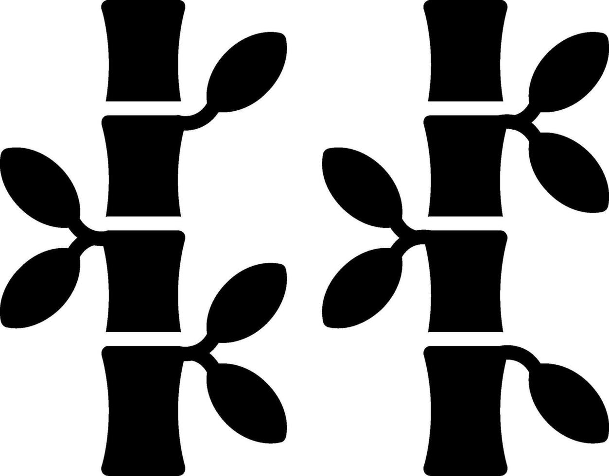 Bamboo Glyph Icon vector