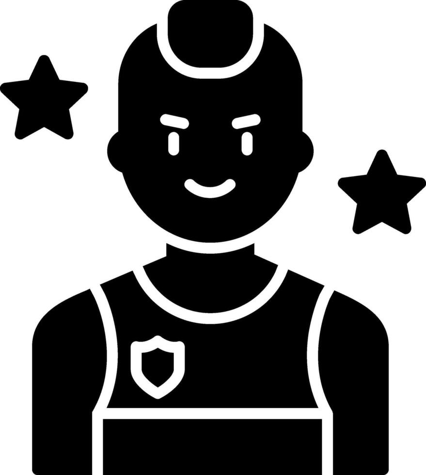 Boxer Glyph Icon vector